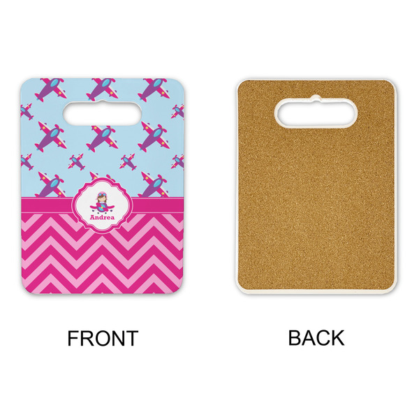 Airplane Theme - for Girls Rectangle Trivet with Handle - APPROVAL