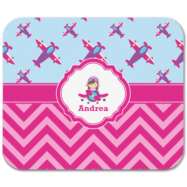 Airplane Theme - for Girls Rectangular Mouse Pad - APPROVAL