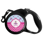 Airplane Theme - for Girls Retractable Dog Leash - Medium (Personalized)