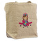Airplane Theme - for Girls Reusable Cotton Grocery Bag - Front View