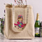 Airplane Theme - for Girls Reusable Cotton Grocery Bag - In Context