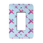 Airplane Theme - for Girls Rocker Style Light Switch Cover