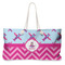Airplane Theme - for Girls Large Tote Bag with Rope Handles (Personalized)