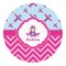 Airplane Theme - for Girls Round Decal