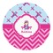Airplane Theme - for Girls Round Decal - XLarge (Personalized)