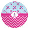 Airplane Theme - for Girls Round Indoor Rug - Front/Main