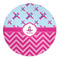 Airplane Theme - for Girls 5' Round Indoor Area Rug (Personalized)
