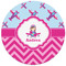 Airplane Theme - for Girls Round Mousepad - APPROVAL