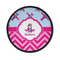 Airplane Theme - for Girls Iron On Round Patch w/ Name or Text