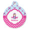 Airplane Theme - for Girls Round Pet ID Tag - Large - Front