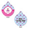 Airplane Theme - for Girls Round Pet Tag - Front & Back