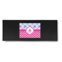 Airplane Theme - for Girls Rubber Bar Mat (Personalized)