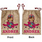 Airplane Theme - for Girls Santa Bag - Front and Back
