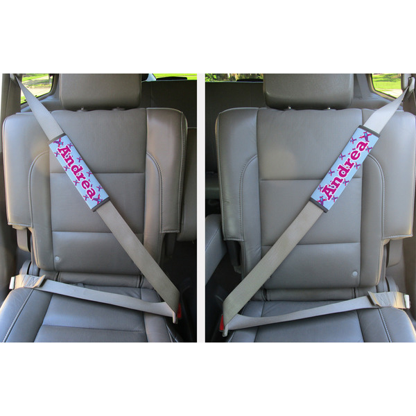 Airplane Theme - for Girls Seat Belt Covers (Set of 2 - In the Car)