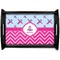 Airplane Theme - for Girls Black Wooden Tray - Small (Personalized)