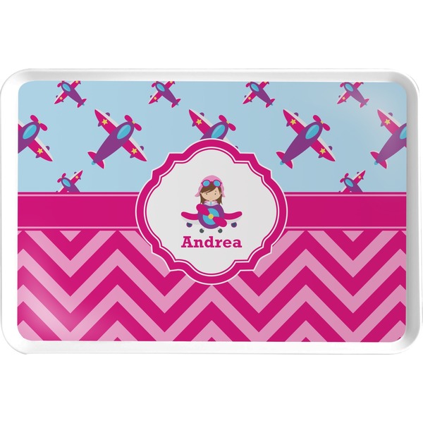 Custom Airplane Theme - for Girls Serving Tray (Personalized)