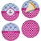 Airplane Theme - for Girls Set of Appetizer / Dessert Plates