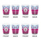 Airplane Theme - for Girls Shot Glass - White - Set of 4 - APPROVAL