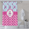 Airplane Theme - for Girls Shower Curtain Lifestyle