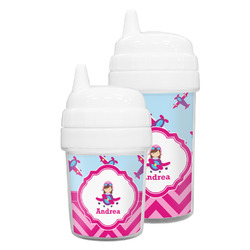Airplane Theme - for Girls Sippy Cup (Personalized)