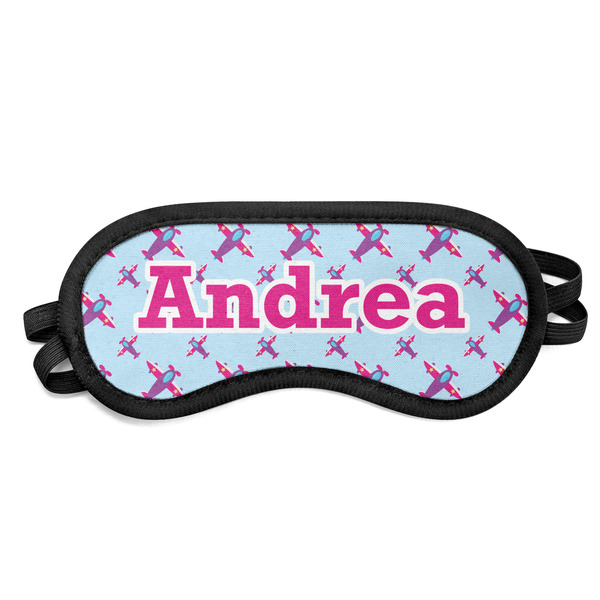 Custom Airplane Theme - for Girls Sleeping Eye Mask - Small (Personalized)