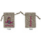 Airplane Theme - for Girls Small Burlap Gift Bag - Front and Back