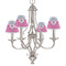 Airplane Theme - for Girls Small Chandelier Shade - LIFESTYLE (on chandelier)
