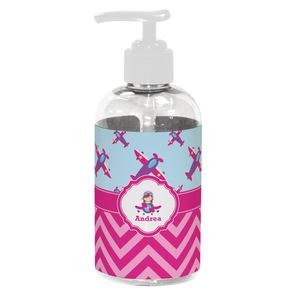 Airplane Theme - for Girls Small Liquid Dispenser (8 oz) - White