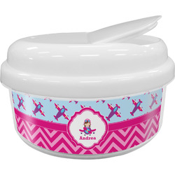 Airplane Theme - for Girls Snack Container (Personalized)