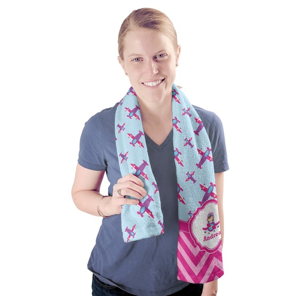 Airplane Theme - for Girls Sport Towel - Exercise use - Model
