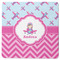 Airplane Theme - for Girls Square Coaster Rubber Back - Single