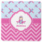 Airplane Theme - for Girls Square Rubber Backed Coaster (Personalized)