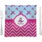 Airplane Theme - for Girls 9.5" Glass Square Lunch / Dinner Plate- Single or Set of 4 (Personalized)