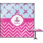 Airplane Theme - for Girls Square Table Top - 24" (Personalized)