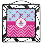 Airplane Theme - for Girls Square Trivet (Personalized)