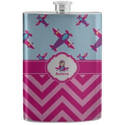Airplane Theme - for Girls Stainless Steel Flask (Personalized)