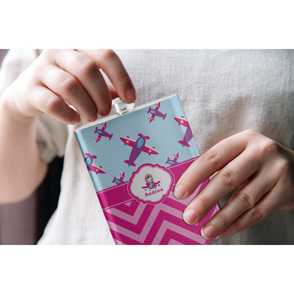 Airplane Theme - for Girls Stainless Steel Flask - LIFESTYLE 1