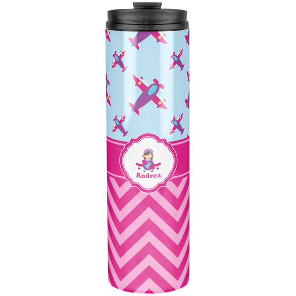 Airplane Theme - for Girls Stainless Steel Tumbler 20 Oz - Front