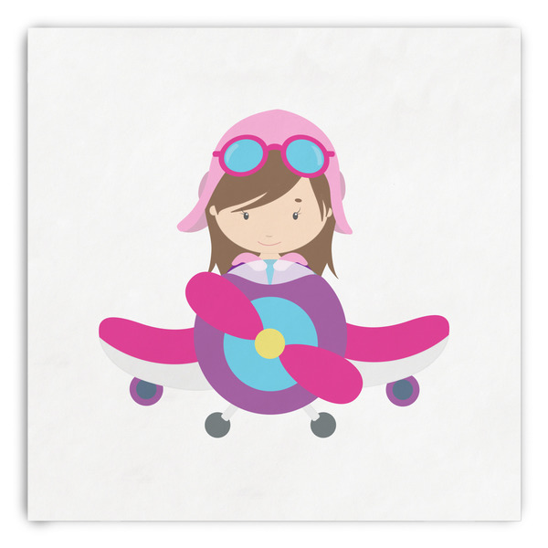 Custom Airplane Theme - for Girls Paper Dinner Napkins