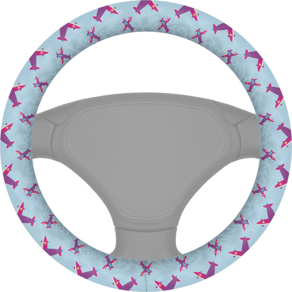 Custom Airplane Theme - for Girls Steering Wheel Cover