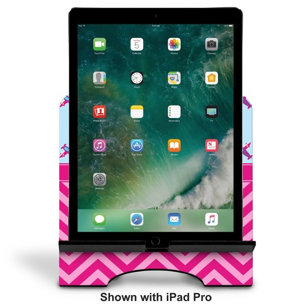 Airplane Theme - for Girls Stylized Tablet Stand - Front with ipad