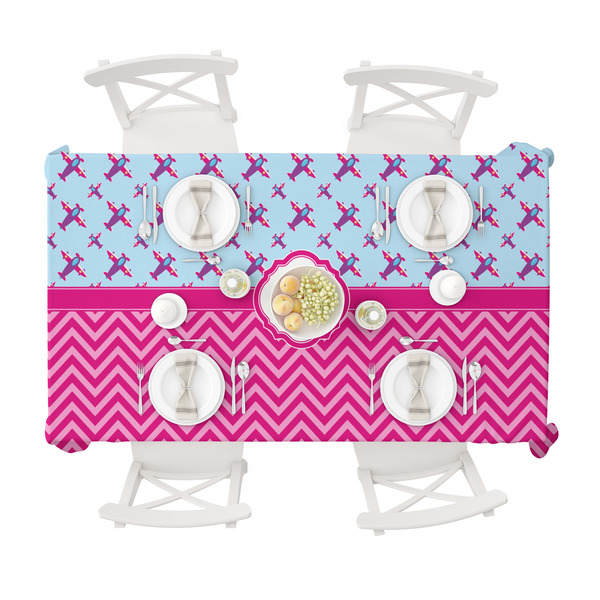 Airplane Theme - for Girls Tablecloths (58"x102") - TOP VIEW