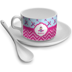 Airplane Theme - for Girls Tea Cup - Single (Personalized)