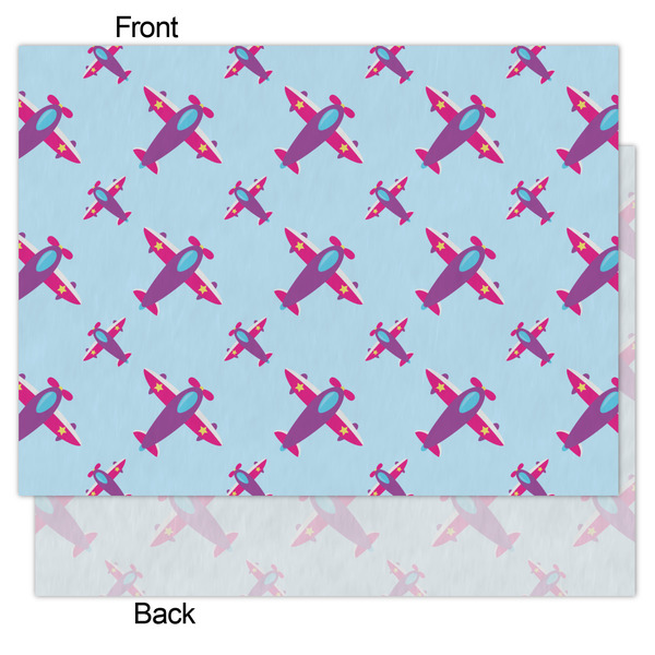 Airplane Theme - for Girls Tissue Paper - Heavyweight - Medium - Front & Back