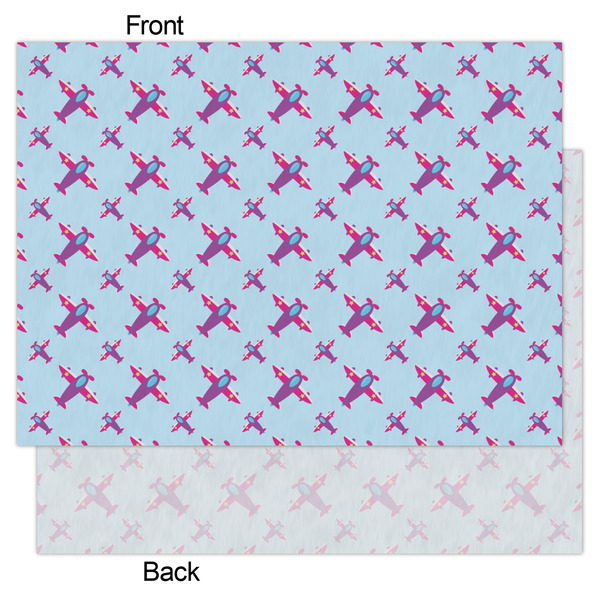Airplane Theme - for Girls Tissue Paper - Lightweight - Large - Front & Back