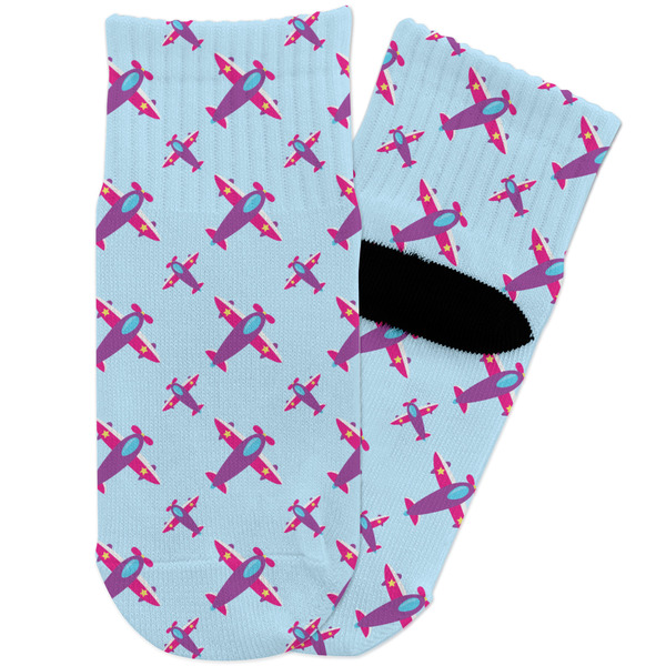 Custom Airplane Theme - for Girls Toddler Ankle Socks