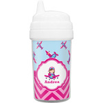 Airplane Theme - for Girls Toddler Sippy Cup (Personalized)