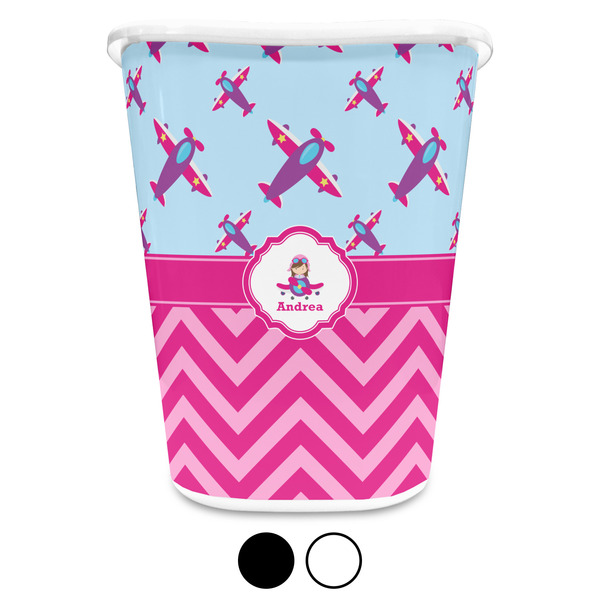 Airplane Theme - for Girls Custom Waste Basket