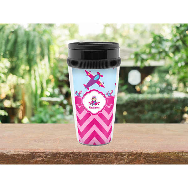 Airplane Theme - for Girls Travel Mug Lifestyle (Personalized)