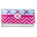 Airplane Theme - for Girls Vinyl Checkbook Cover (Personalized)
